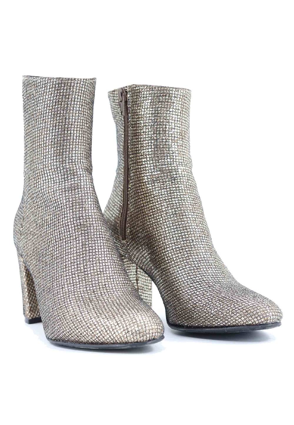 L'ARIANNA Stivaletti Tr1692/g Da Donna In Tessuto Moon Oro