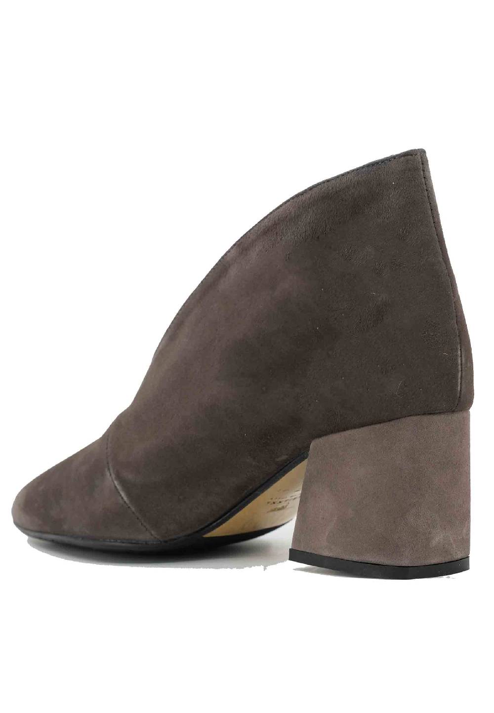L'ARIANNA Stivaletti TR8006/G Ankle Boot In Camoscio Grigio Con Tacco Largo