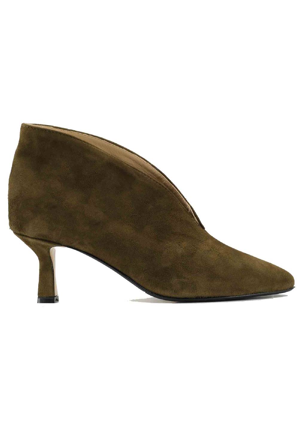 L'ARIANNA Stivaletti TR8006/RT Ankle boot in camoscio verde con tacco basso