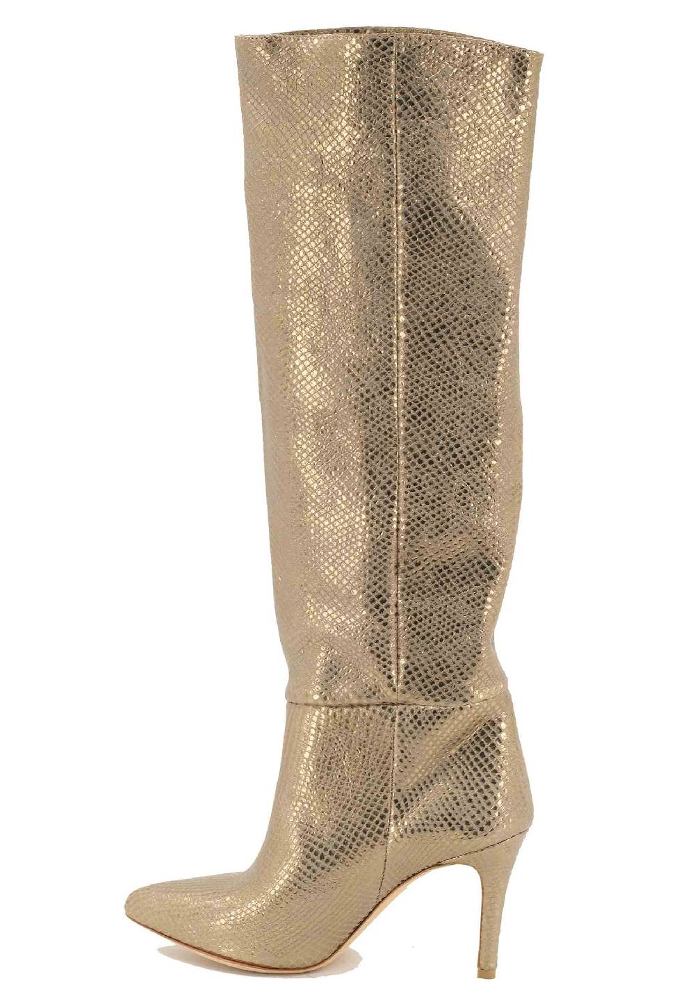 L'ARIANNA Stivali ST1242 In Camoscio Perlato Platino Con Tacco Alto