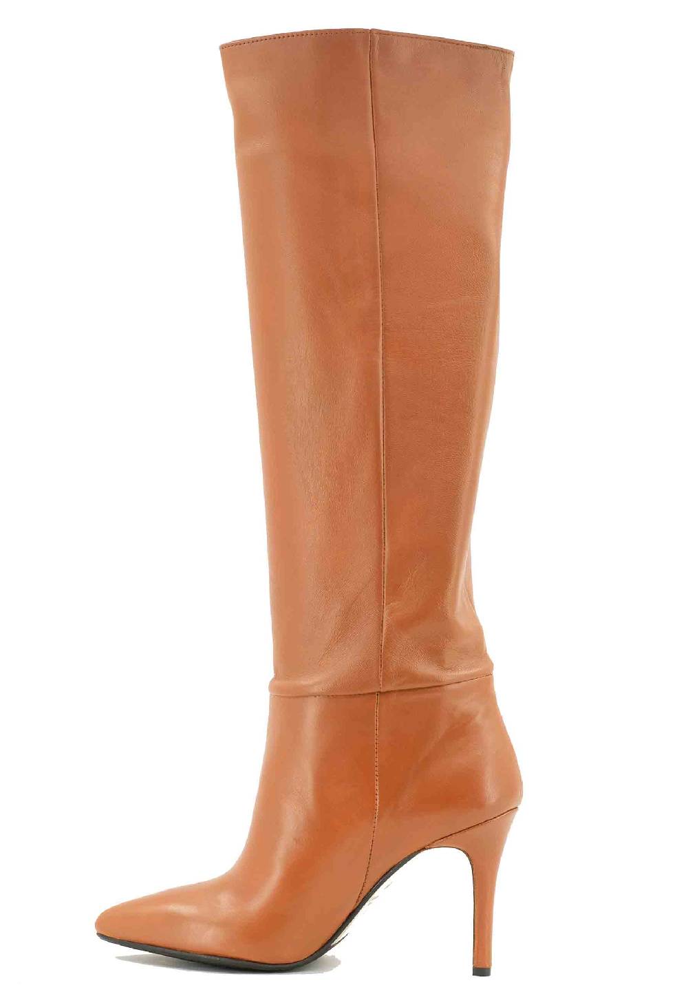 L'ARIANNA Stivali ST1242 In Pelle Cuoio Con Tacco Alto
