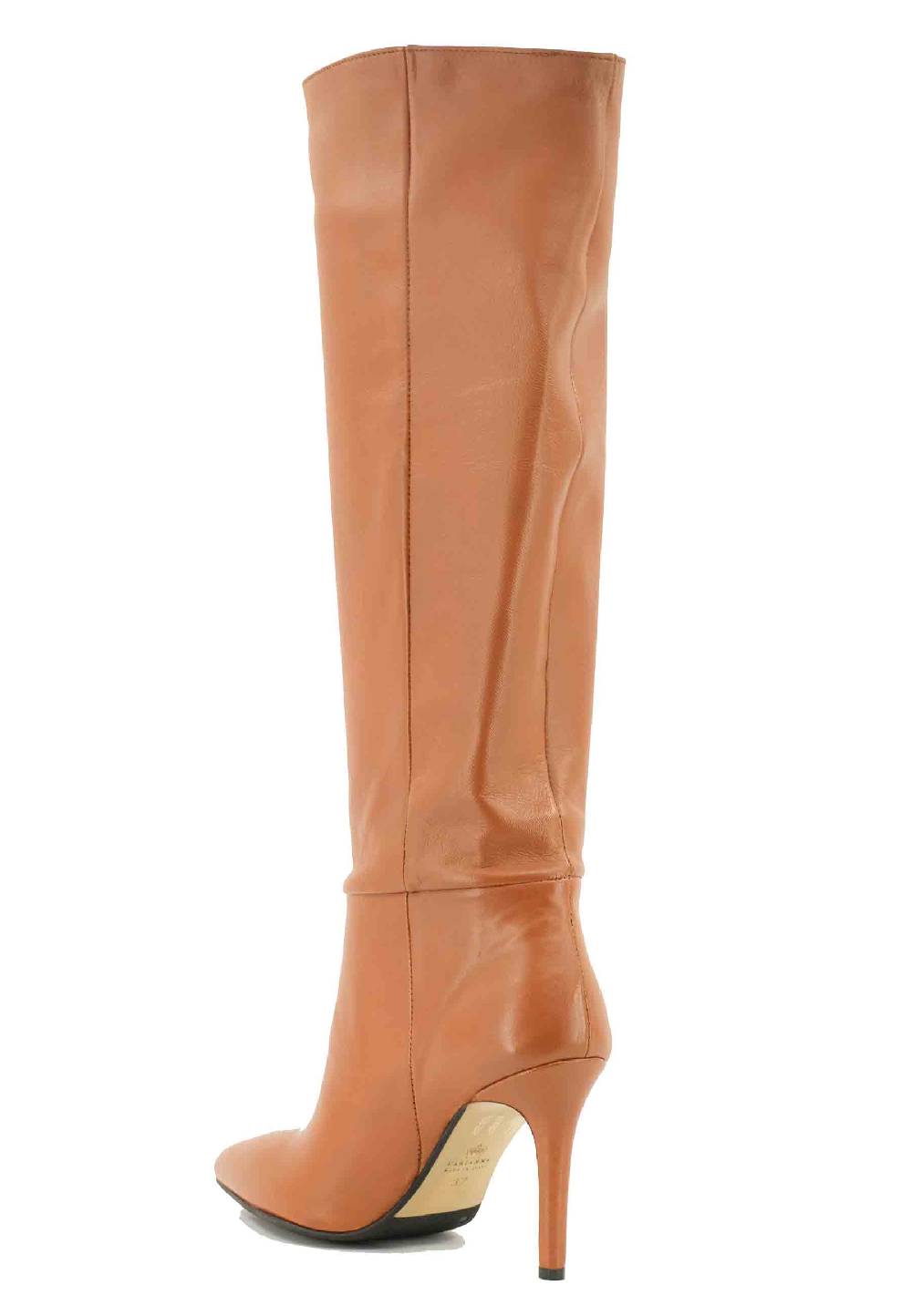 L'ARIANNA Stivali ST1242 In Pelle Cuoio Con Tacco Alto