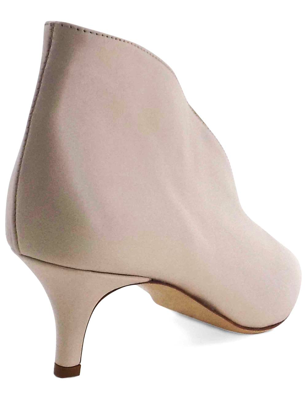 L'ARIANNA Tronchetti Tr8006 Donna Ankle Boot In Pelle Kiss Con Tacco Basso