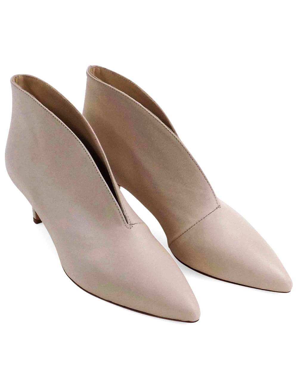 L'ARIANNA Tronchetti Tr8006 Donna Ankle Boot In Pelle Kiss Con Tacco Basso