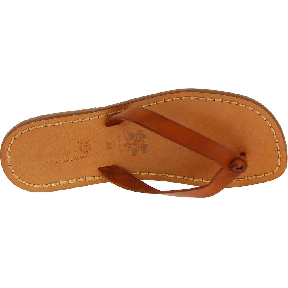 Lartigiano Del Cuoio Ciabatte A Infradito Uomo In Cuoio Marrone Artigianali