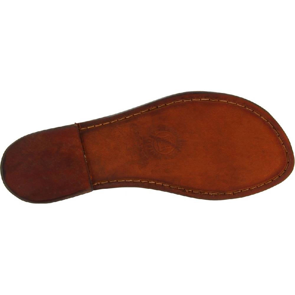 Lartigiano Del Cuoio Ciabatte Da Donna In Pelle Marrone Scuro Artigianali