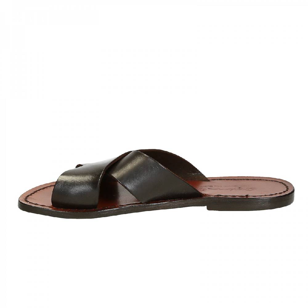 Lartigiano Del Cuoio Ciabatte Donna In Pelle Marrone Artigianali