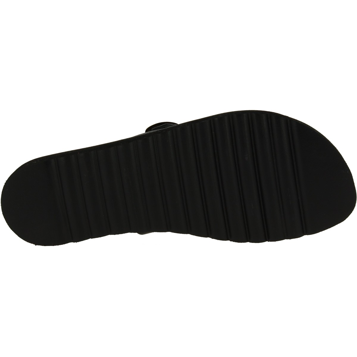 Lartigiano Del Cuoio Ciabatte Infradito Artigianali In Pelle Nera Con Fibbia