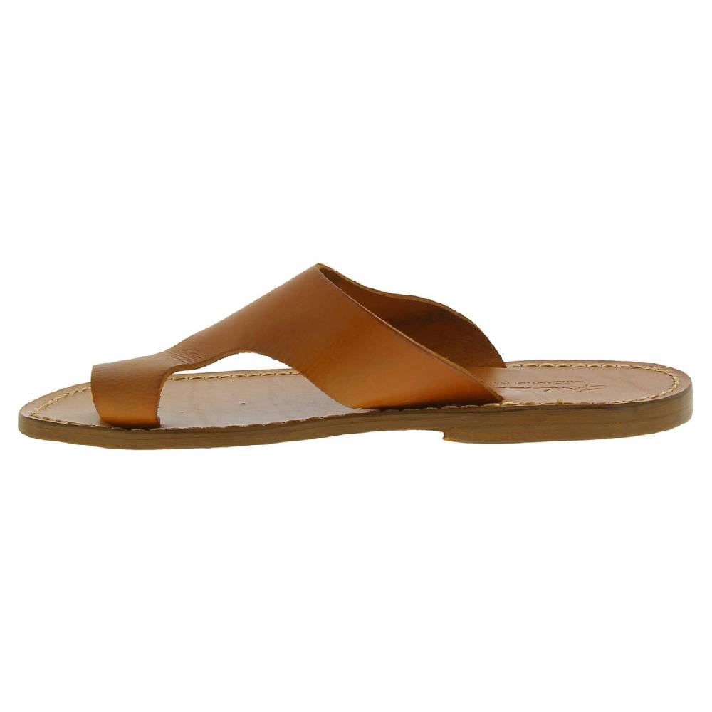 Lartigiano Del Cuoio Ciabatte Infradito Da Uomo In Pelle Color Cuoio Artigianali