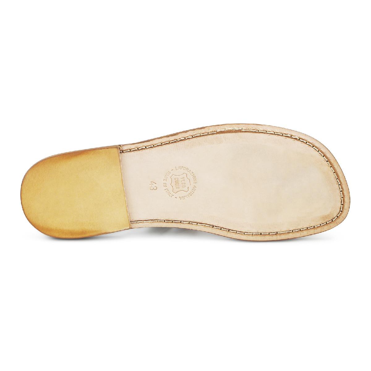 Lartigiano Del Cuoio Ciabatte Infradito Da Uomo In Pelle Rosso E Bianco