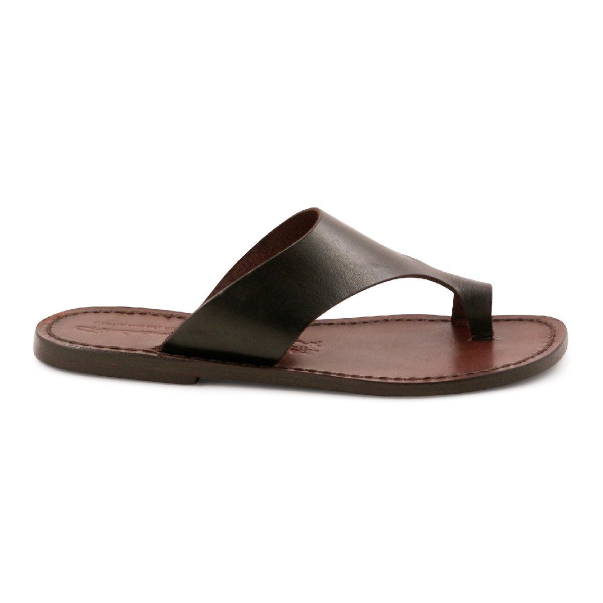 Lartigiano Del Cuoio Ciabatte Infradito Donna In Pelle Marrone Artigianali