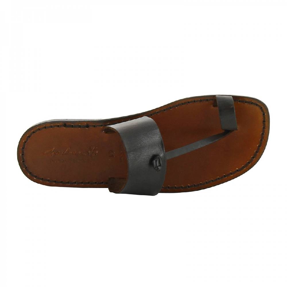 Lartigiano Del Cuoio Ciabatte Infradito Marroni Da Uomo In Pelle Fatti A Mano