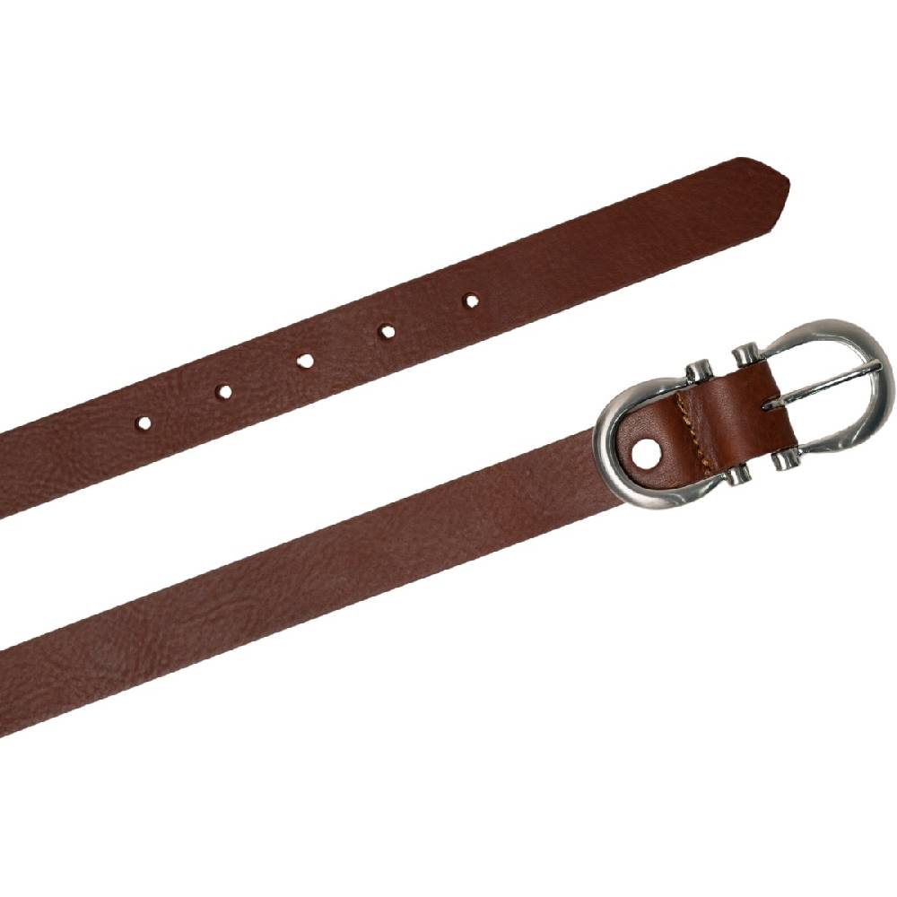 Lartigiano Del Cuoio Cintura Artigianale In Cuoio Con Fibbia Ad Otto In Metallo