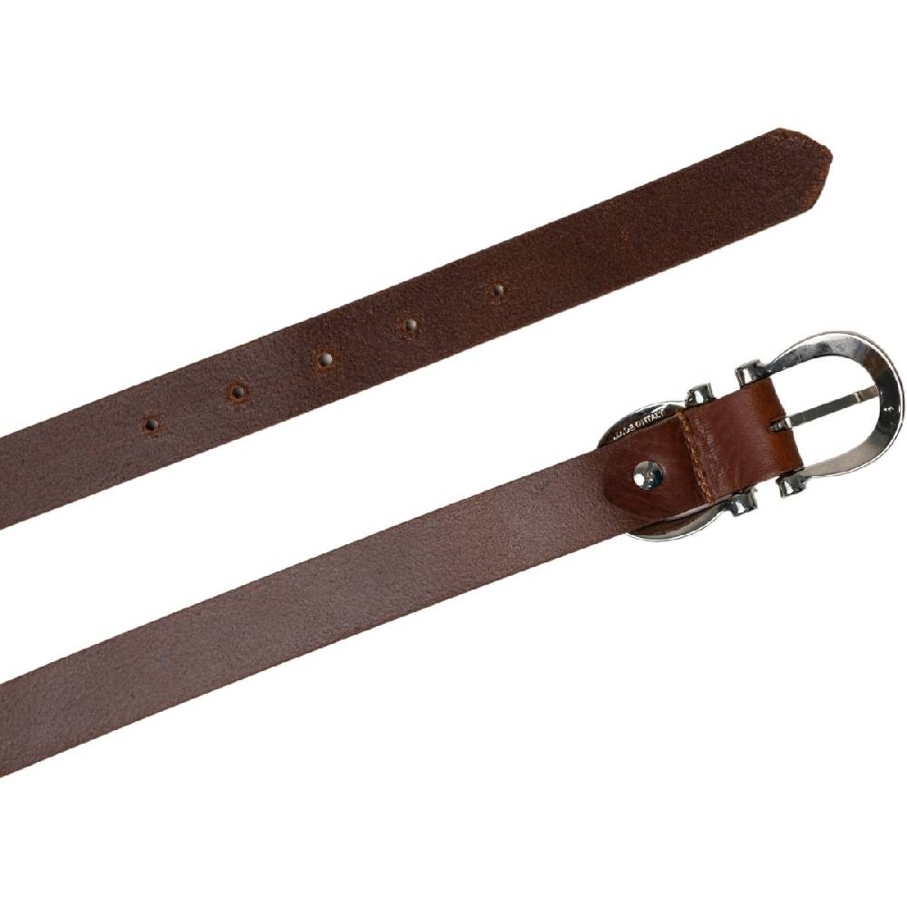 Lartigiano Del Cuoio Cintura Artigianale In Cuoio Con Fibbia Ad Otto In Metallo