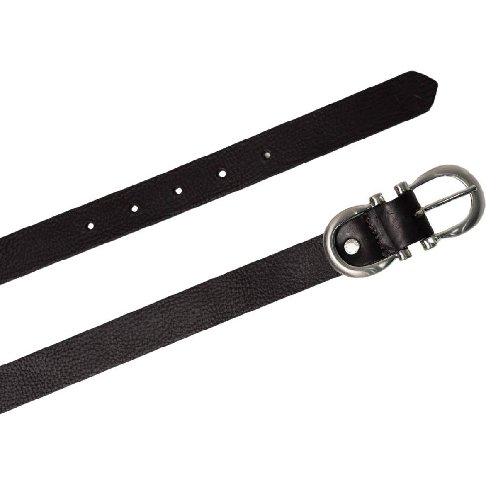 Lartigiano Del Cuoio Cintura Artigianale In Pelle Marrone Con Fibbia Ad Otto In Metallo