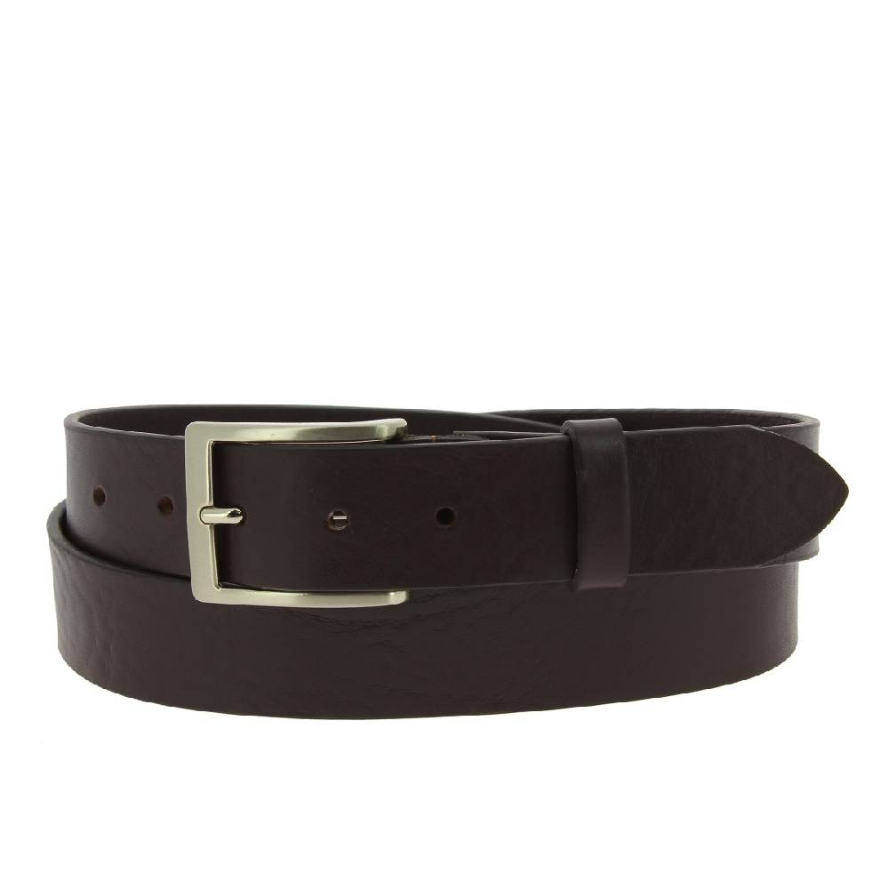 Lartigiano Del Cuoio Cintura di pelle donna marrone scuro conciata al vegetale con fibbia in metallo