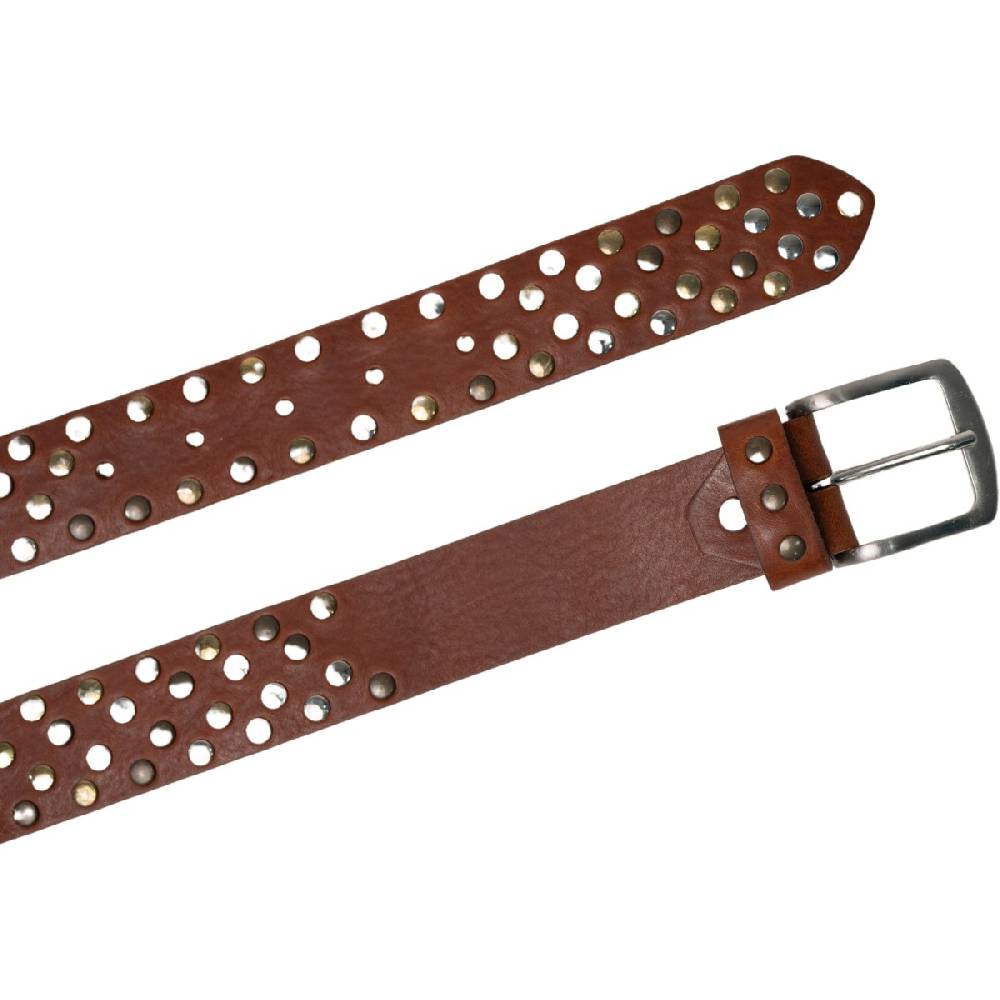 Lartigiano Del Cuoio Cintura In Cuoio Con Borchie In Metallo Unisex