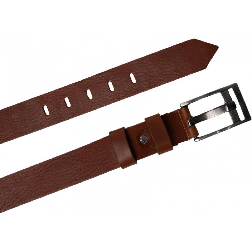 Lartigiano Del Cuoio Cintura In Cuoio Con Fibbia Rettangolare Con Ardiglione Piatto