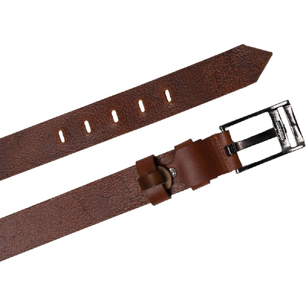 Lartigiano Del Cuoio Cintura In Cuoio Con Fibbia Rettangolare Con Ardiglione Piatto