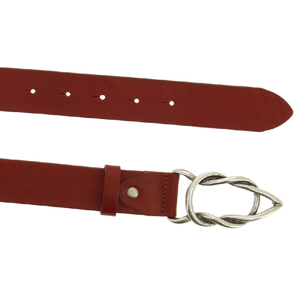 Lartigiano Del Cuoio Cintura In Cuoio Conciato Al Vegetale Con Fibbia Casual In Metallo