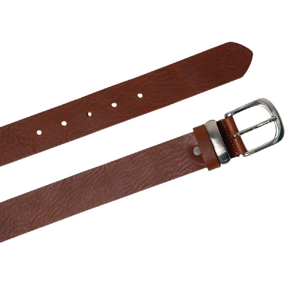 Lartigiano Del Cuoio Cintura In Pelle Color Cuoio Con Fibbia E Passante In Metallo