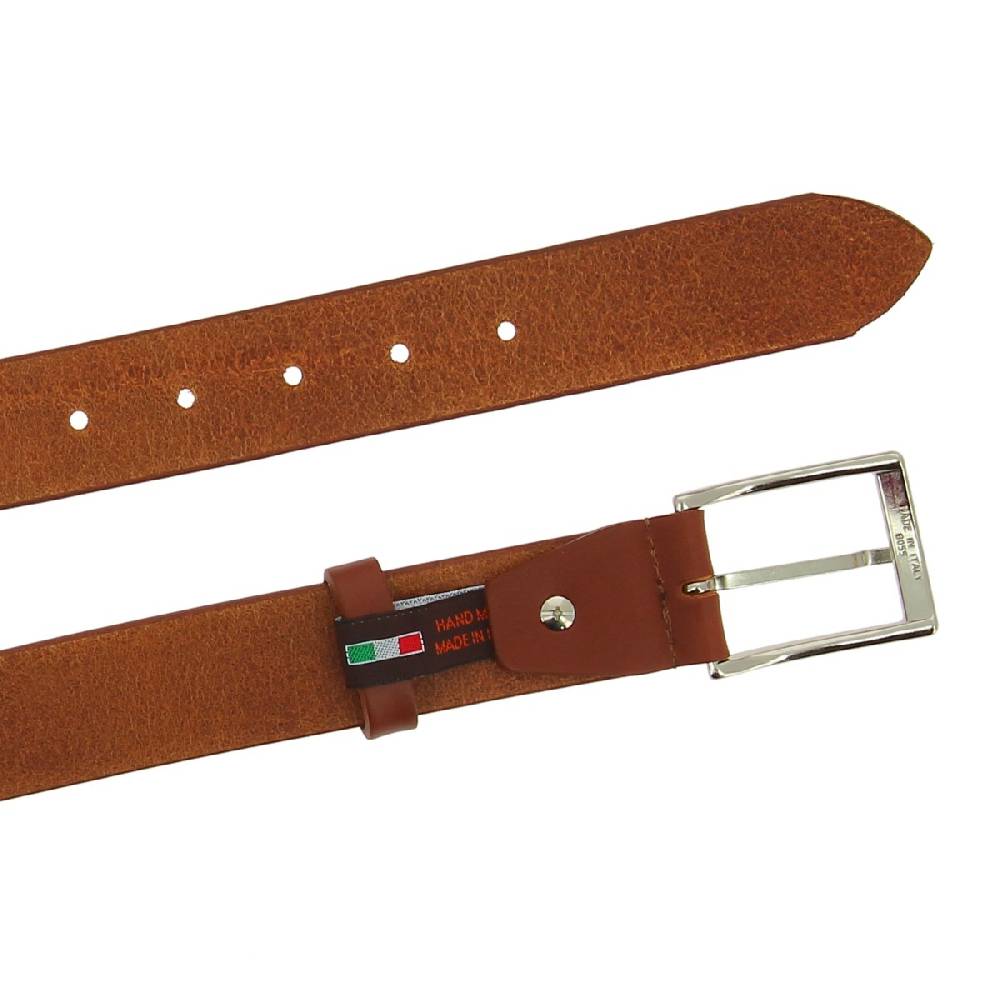 Lartigiano Del Cuoio Cintura In Pelle Conciata Al Vegetale Con Fibbia Classica In Metallo