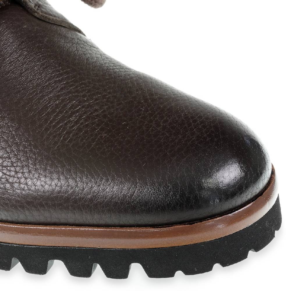 Lartigiano Del Cuoio Derby In Cervo E Cashmere Marrone Scuro - Fratelli Borgioli - Artigianalità Italiana