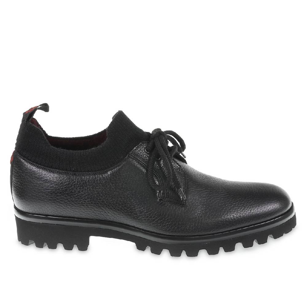 Lartigiano Del Cuoio Derby In Cervo E Cashmere Nero - Fratelli Borgioli - Artigianalità Italiana