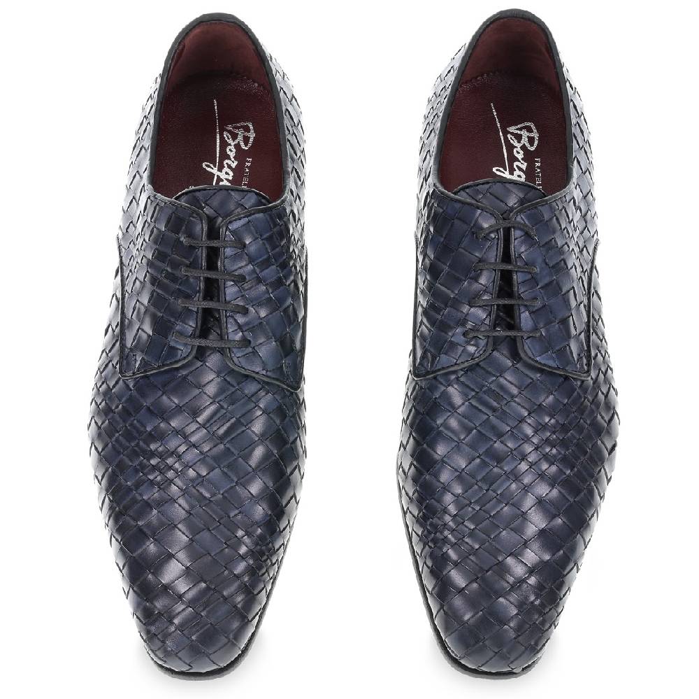 Lartigiano Del Cuoio Derby In Pelle Intrecciata A Mano - Fratelli Borgioli - Artigianalità Italiana