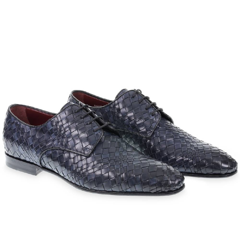 Lartigiano Del Cuoio Derby in Pelle Intrecciata a Mano - Fratelli Borgioli - Artigianalità Italiana