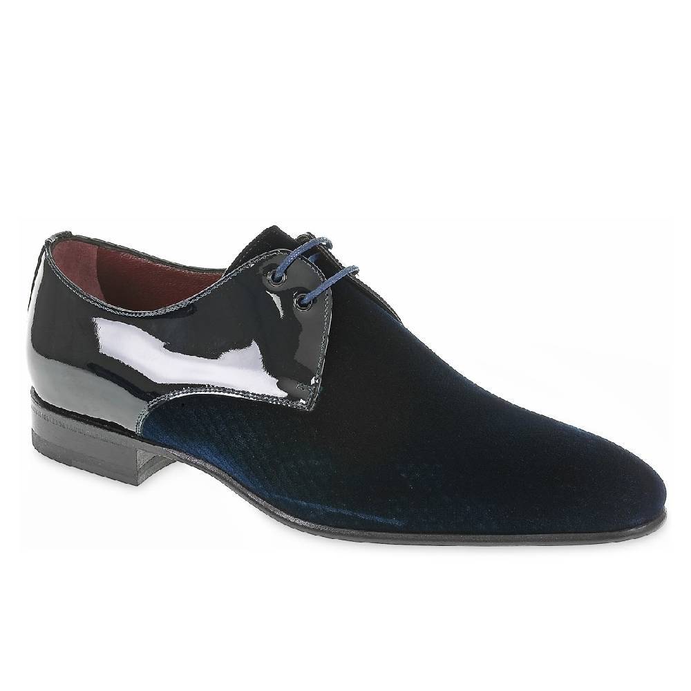 Lartigiano Del Cuoio Derby In Velluto Stampato E Vernice - Fratelli Borgioli - Artigianalità Italiana