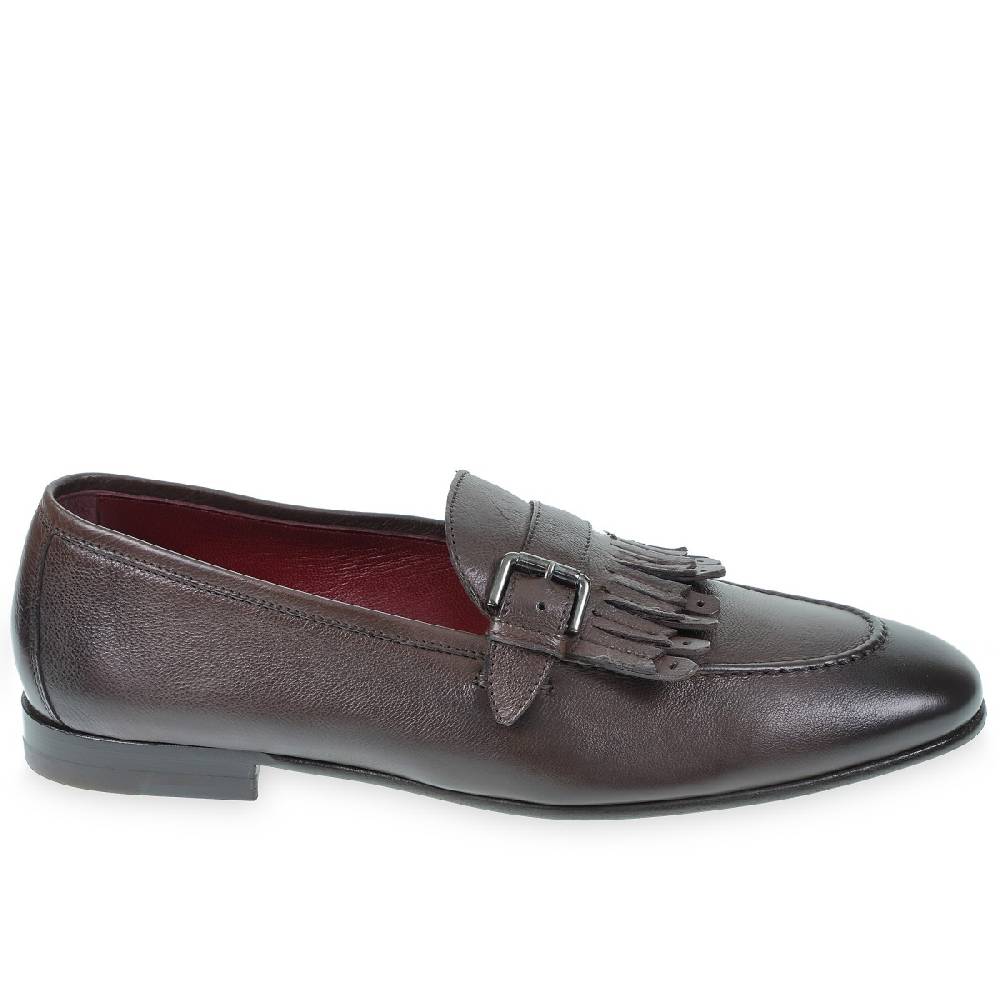 Lartigiano Del Cuoio Mocassino Con La Frangia In Vitello Morbido Marrone - Fratelli Borgioli