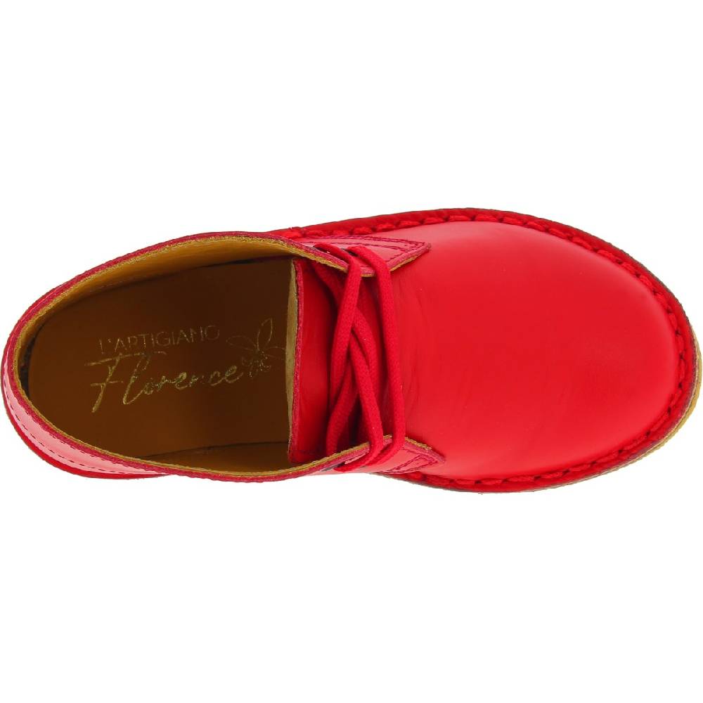 Lartigiano Del Cuoio Polacchine Bambino Bambina In Pelle Rossa Fatte A Mano In Italia