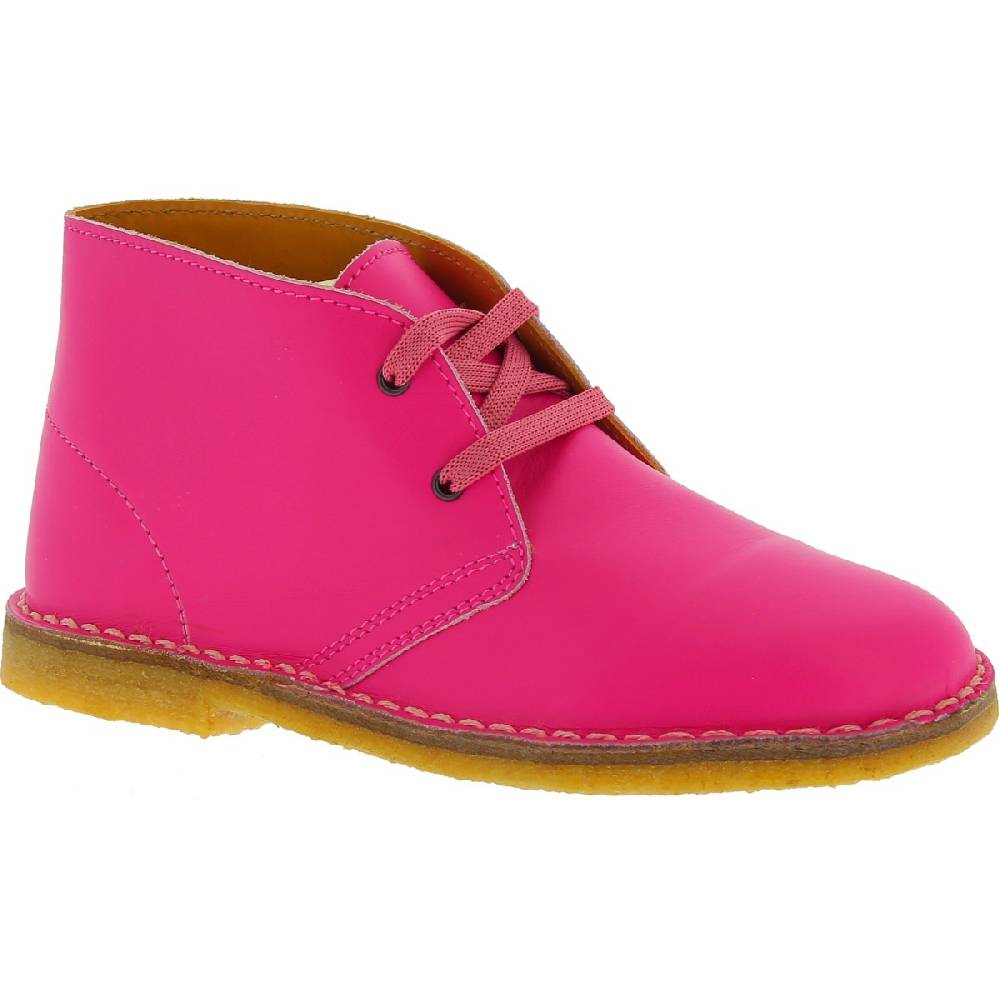 Lartigiano Del Cuoio Polacchine da bambina in pelle fucsia fatte a mano in Italia