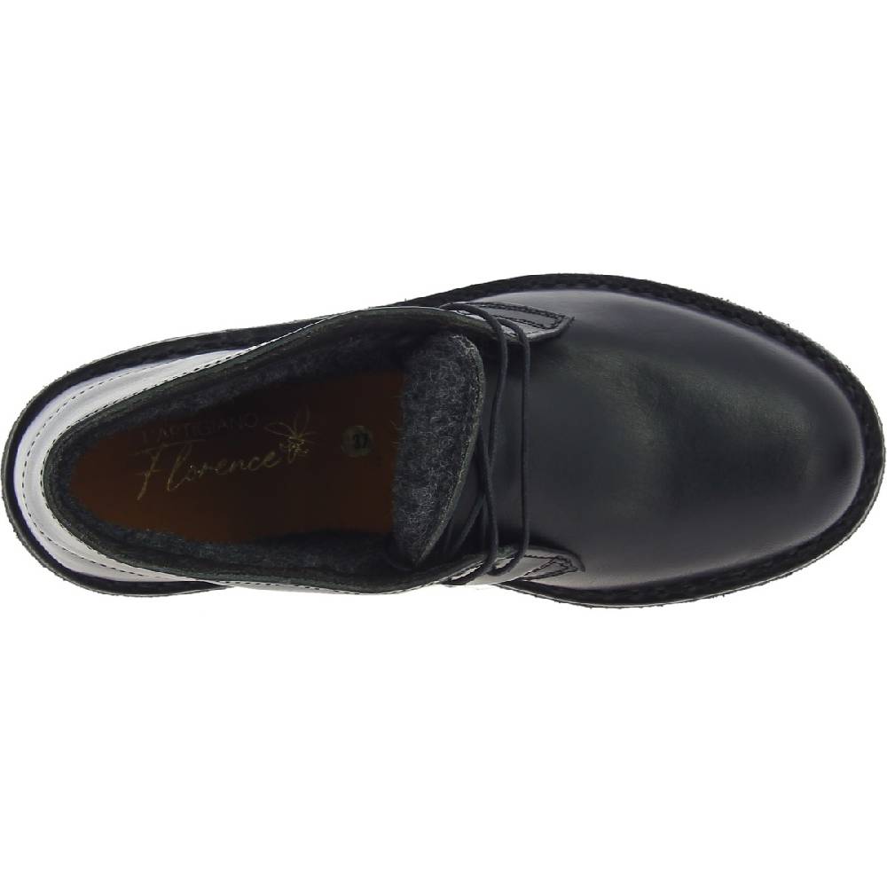 Lartigiano Del Cuoio Polacchine Da Donna In Pelle Nera Con Fodera Invernale