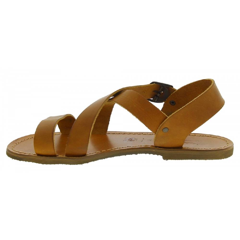 Lartigiano Del Cuoio Sandali Alla Francescana Donna In Pelle Color Cuoio Artigianali