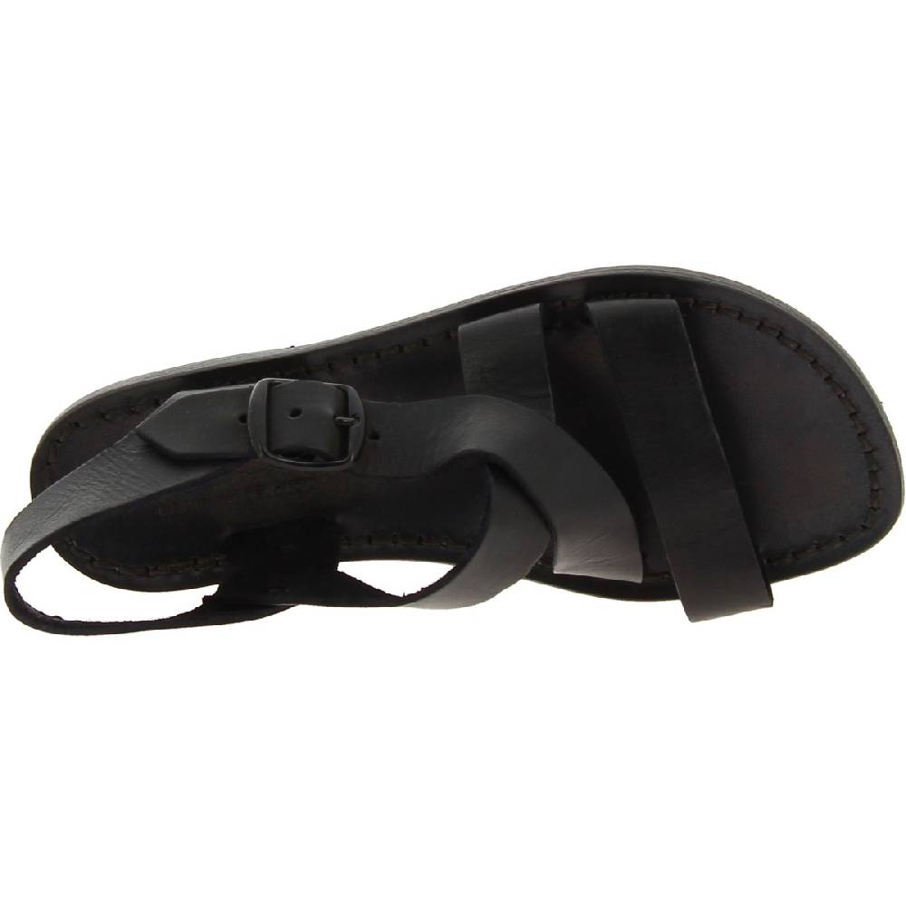 Lartigiano Del Cuoio Sandali Alla Francescana Donna In Pelle Nera Artigianali