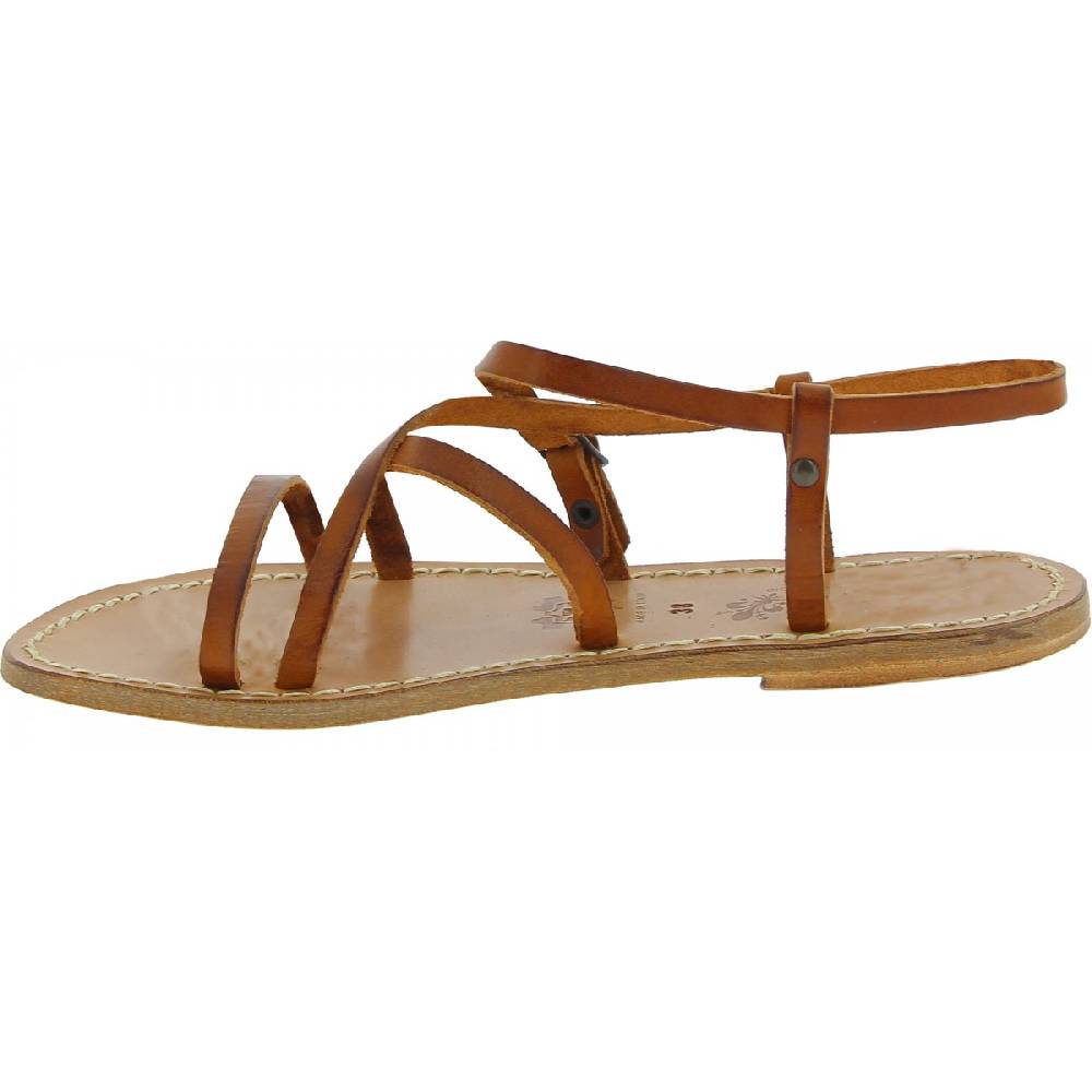 Lartigiano Del Cuoio Sandali Bassi Da Donna In Pelle E Cuoio Fatti A Mano