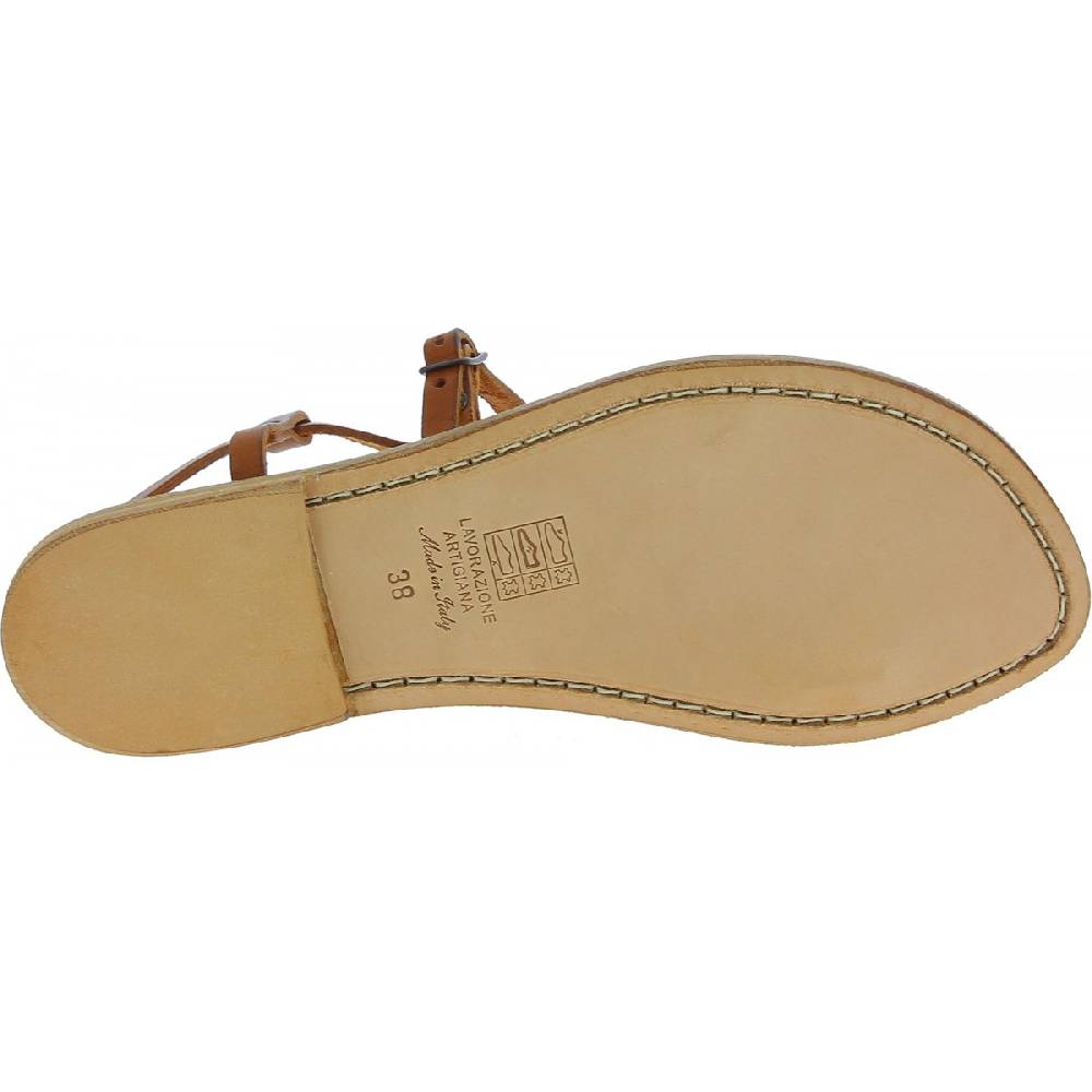 Lartigiano Del Cuoio Sandali Bassi Da Donna In Pelle E Cuoio Fatti A Mano