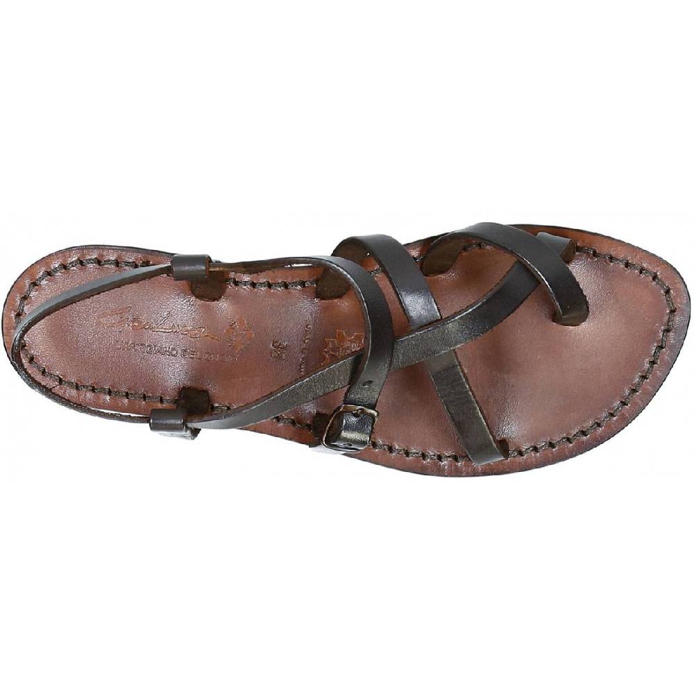 Lartigiano Del Cuoio Sandali Bassi Fatti A Mano In Italia In Pelle Testa Di Moro