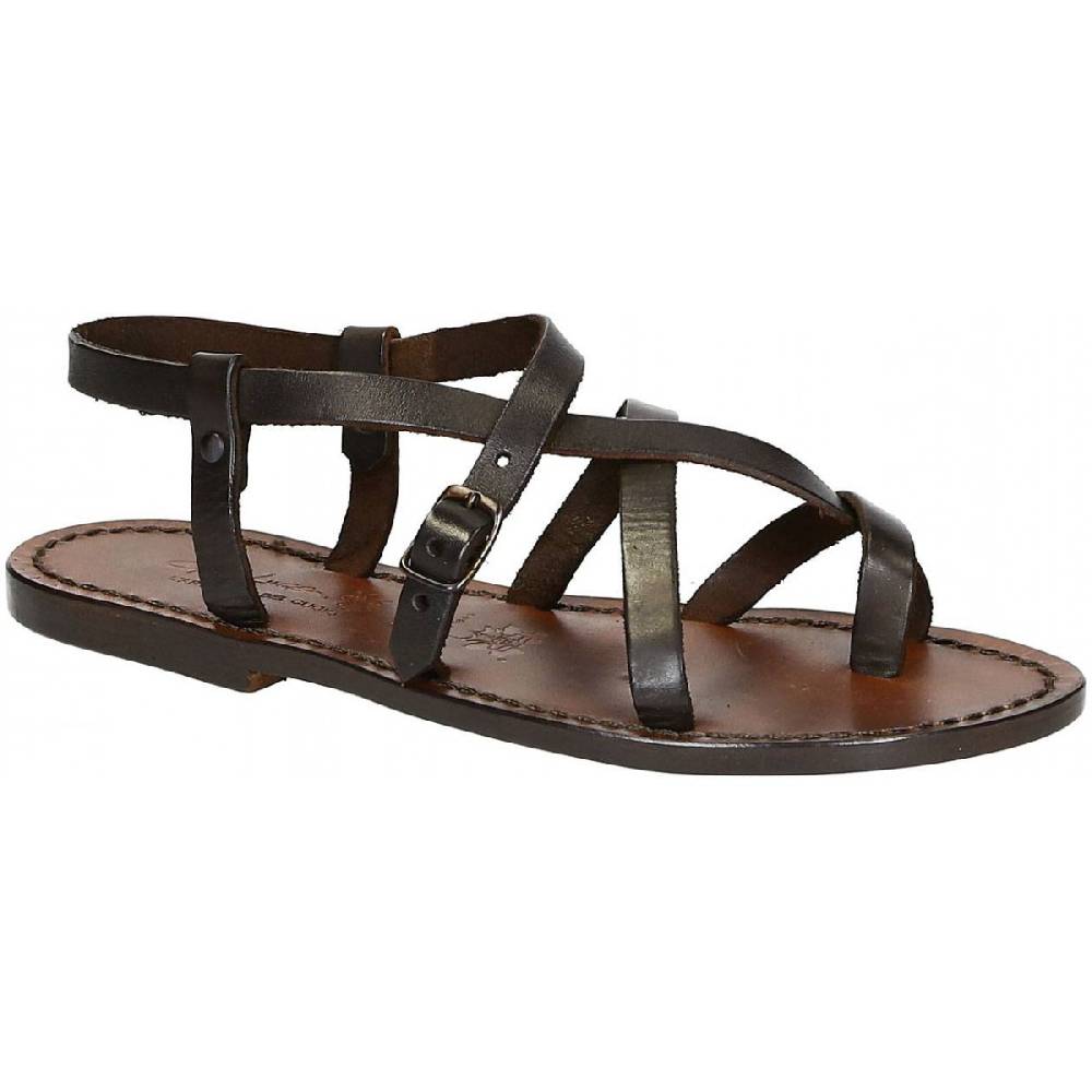 Lartigiano Del Cuoio Sandali bassi fatti a mano in Italia in pelle testa di moro