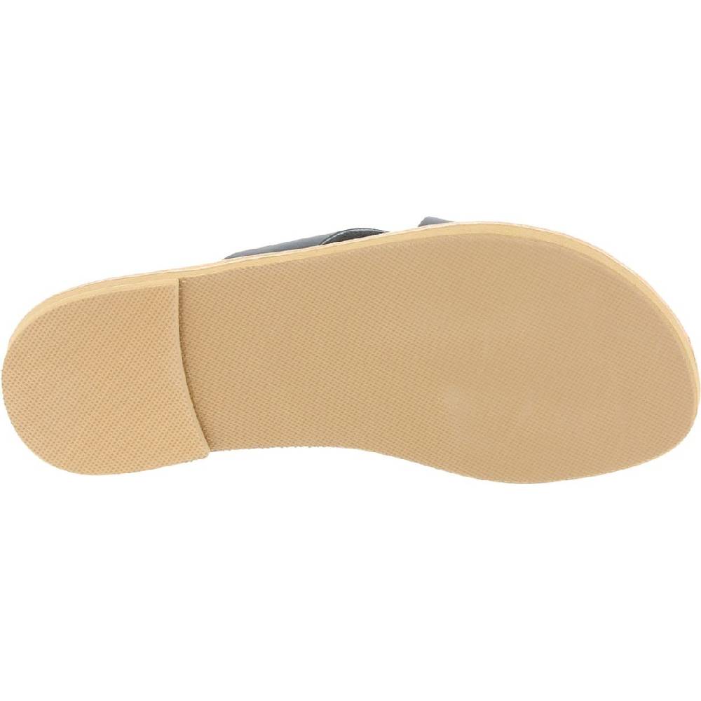 Lartigiano Del Cuoio Sandali Ciabatte Da Uomo Con Fasce Incrociate In Pelle Nubuk Nera