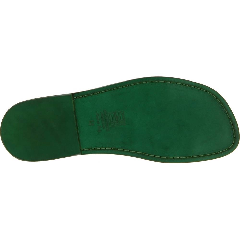 Lartigiano Del Cuoio Sandali Cuoio Uomo In Pelle Verde Fatti A Mano In Italia