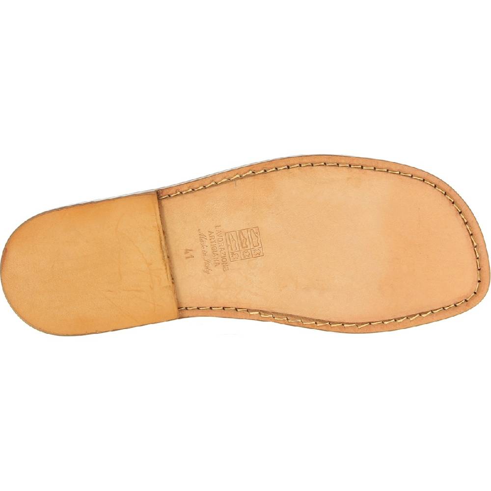 Lartigiano Del Cuoio Sandali Da Uomo A Gabbia In Pelle Color Cuoio