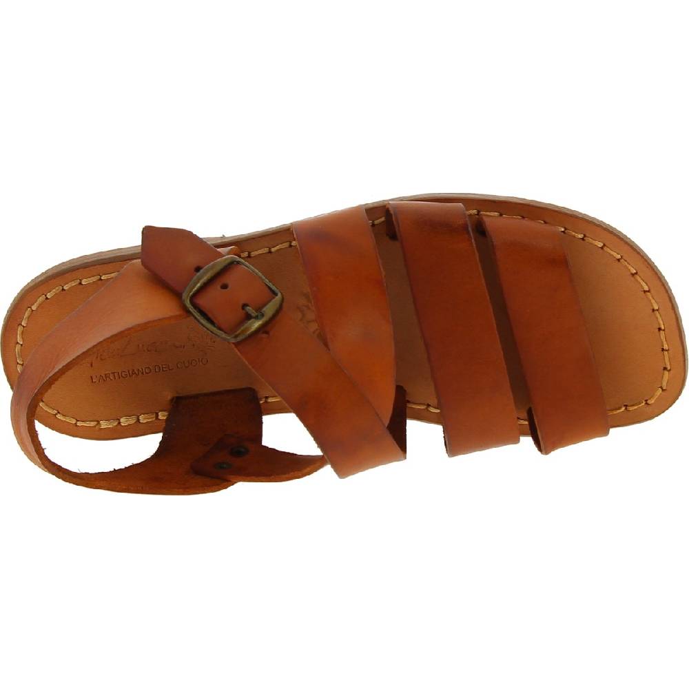 Lartigiano Del Cuoio Sandali Da Uomo In Pelle Color Cuoio Fatti A Mano In Italia