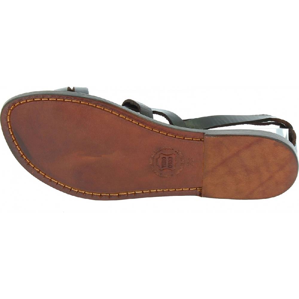 Lartigiano Del Cuoio Sandali Donna Artigianali In Pelle Testa Di Moro