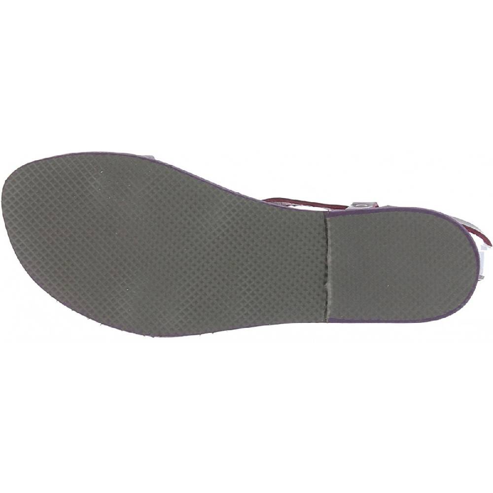 Lartigiano Del Cuoio Sandali Donna In Cuoio Color Prugna Artigianali