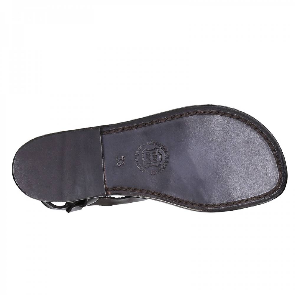 Lartigiano Del Cuoio Sandali Donna In Cuoio Nero Artigianali