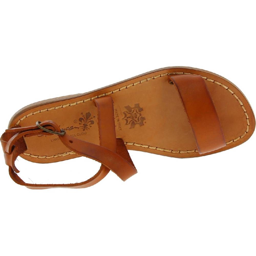 Lartigiano Del Cuoio Sandali Donna In Pelle Color Cuoio Fatti A Mano In Italia