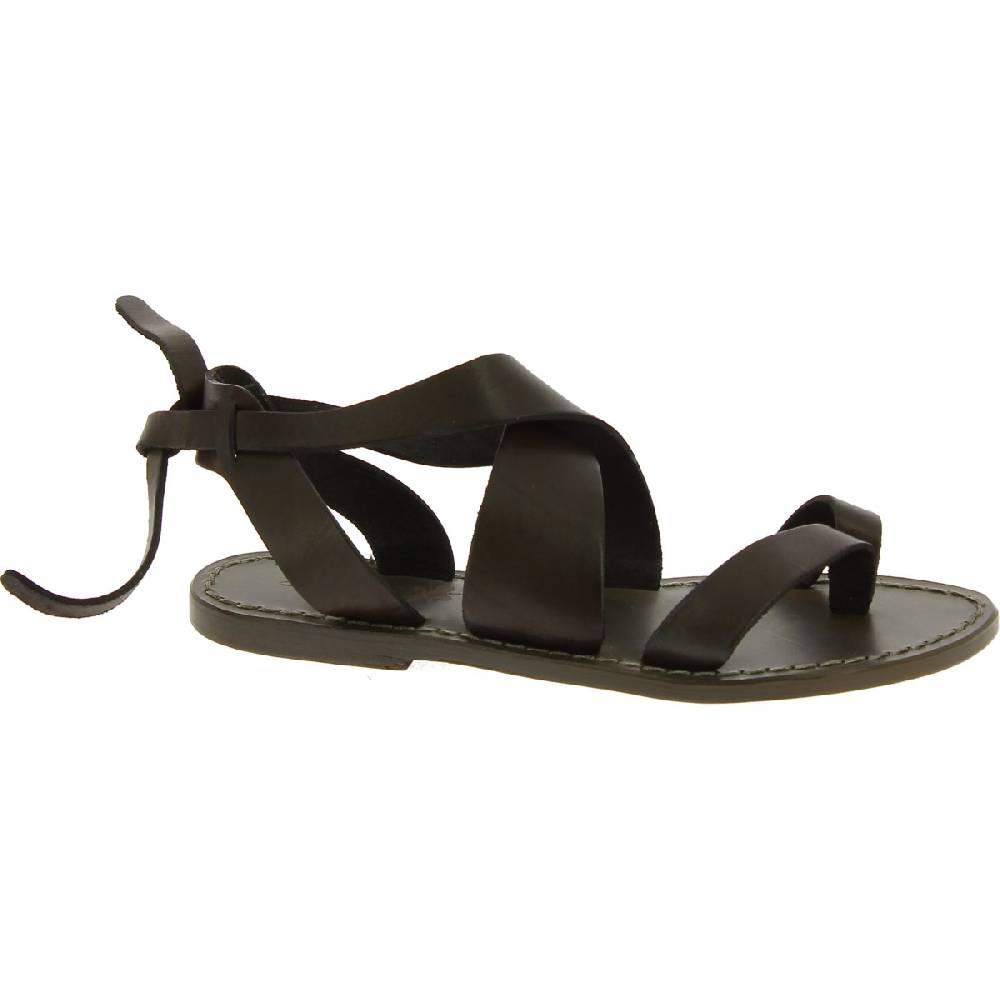 Lartigiano Del Cuoio Sandali Donna In Pelle Color Fango Fatti A Mano In Italia